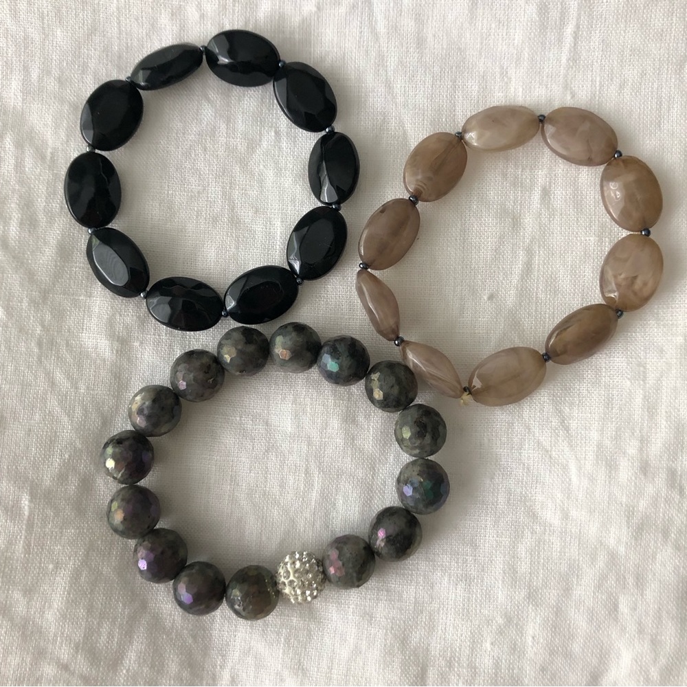 Beaded bracelet set of 3